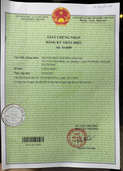 Giấy chứng nhận đăng ký nhãn hiệu THE POWER CONTRA